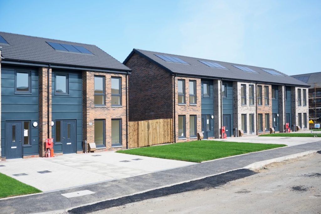 Row of affordable housing